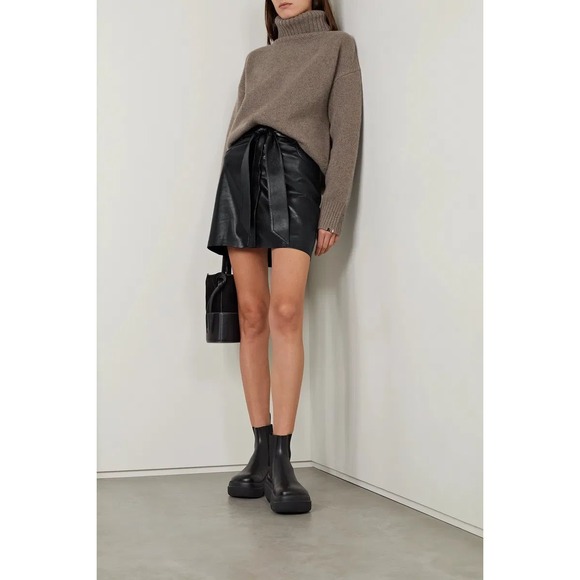 NANUSHKA Black Meda Vegan Leather Miniskirt Women's‎ Size XS - Picture 12 of 12